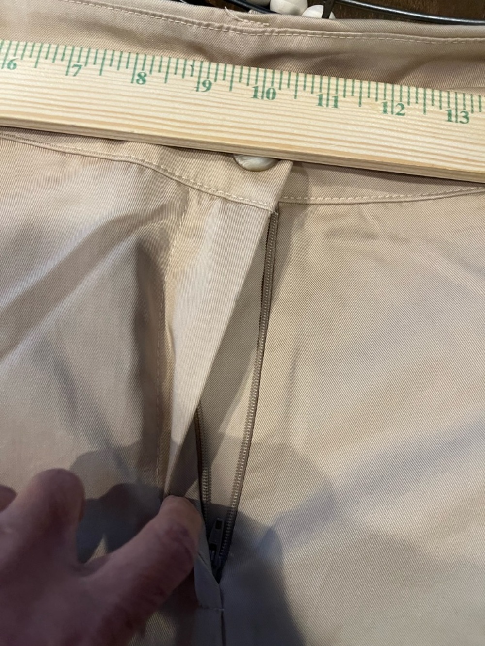 AMADI BY ANTHROPOLOGIE Beige High-Waist Pleated Trousers Size: XL NWT - Picture 7 of 12